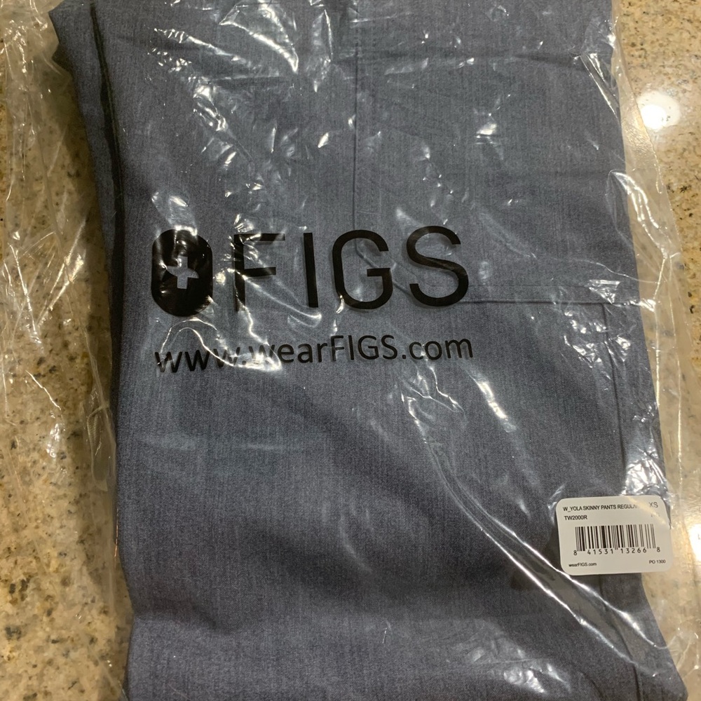 FIGS Yola Skinny Scrub Pants - XS / Heather Denim